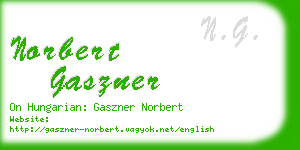 norbert gaszner business card